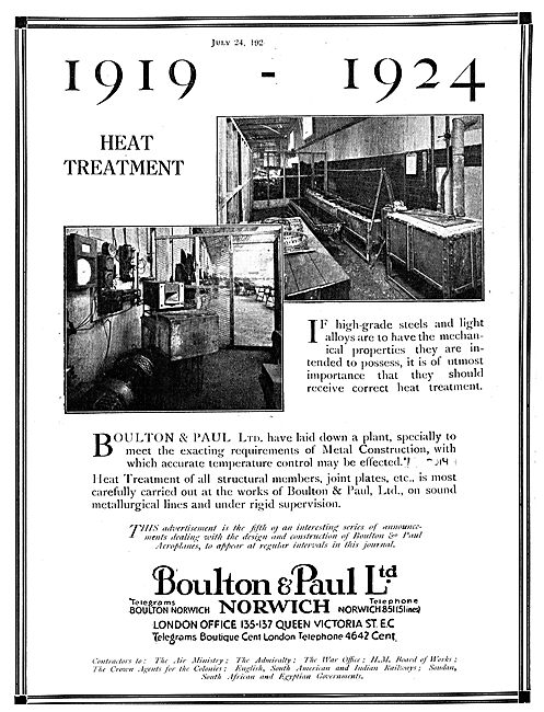 Boulton & Paul Metal Aircraft                                    