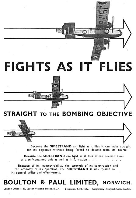 Boulton & Paul Sidestrand - Fights As It Flies                   