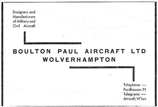 Boulton Paul Aircraft - Wolverhampton                            