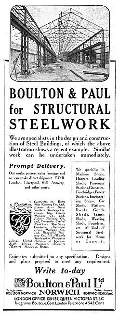 Boulton & Paul Hangars & Structural Steelwork                    