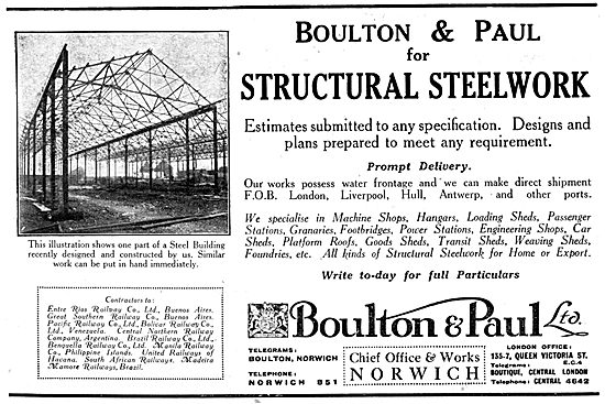 Boulton & Paul Structural Steelwork                              