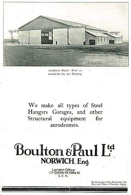 Boulton & Paul - Aeroplane Repair Shed For The Air Ministry      