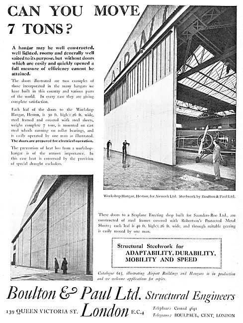 Boulton & Paul - Aircraft Hangars At Heston                      