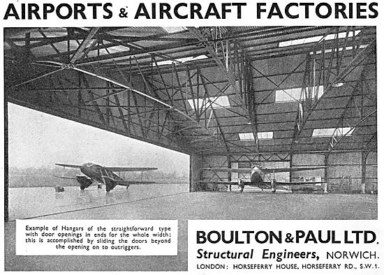 Boulton & Paul Manufacturers Of Airports & Aircraft Factories    