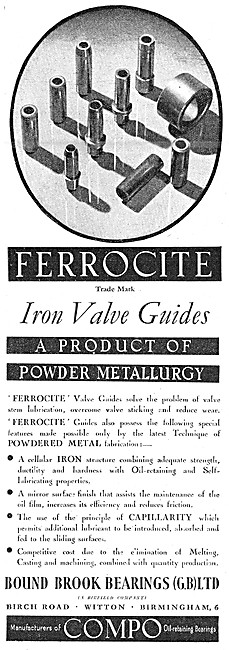 British Bound Brook Bearings - FERROCITE Valve Guides            