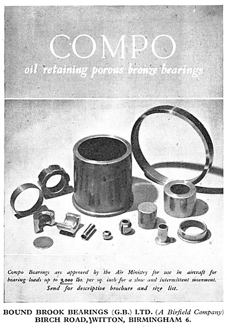 British Bound Brook Bearings - COMPO Porous Bronze Bearings      