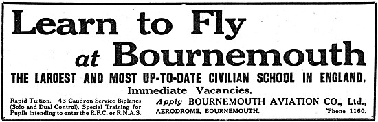  Bournemouth Aviation - Flying School 1917                       