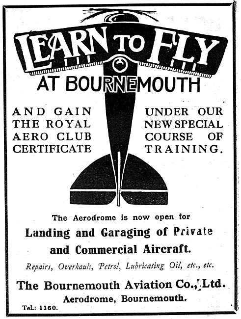  Bournemouth Aviation - Flying School 1919                       