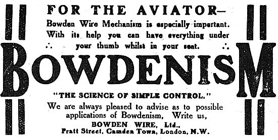 Bowden Wire. The Science Of Simple Control For Aeroplanes        