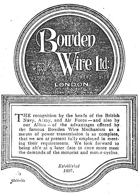Bowden Wire 1918                                                 