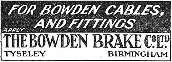 The Bowden Brake Co For Bowden Cables & Fittings                 