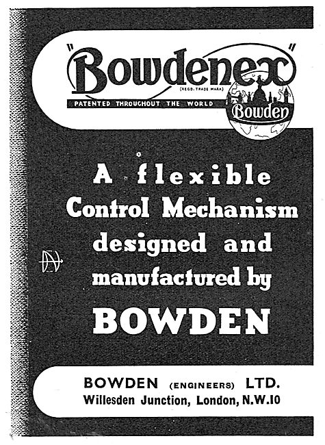 Simple And Efficient Aircraft Controls By Bowden Wire.           
