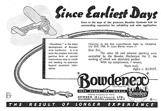 Bowden - Bowdenex Wire Control Mechanisms: Bowden Cable          