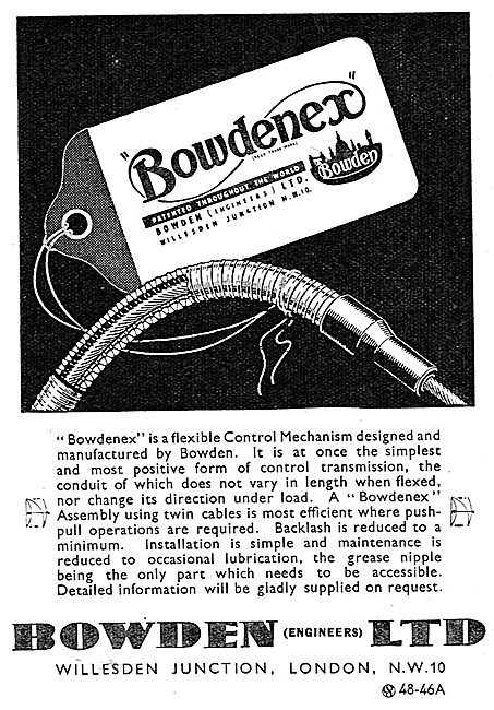  Bowden Cable: Bowdenex Flexible Control Mechansims              
