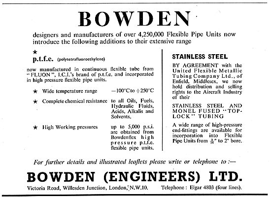 Bowden Controls, Cables, Popes & Hoses                           