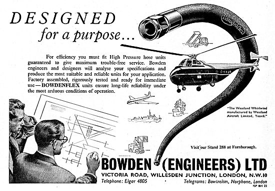 Bowdenflex High Pressure Hose Units For Aircraft Systems         