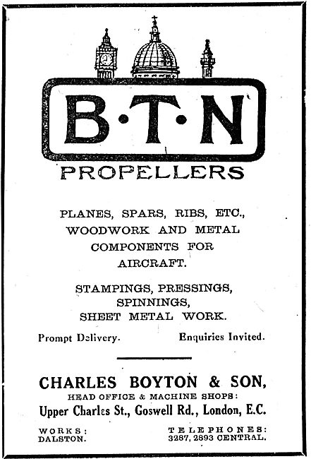 Charles Boyton, Dalston. BTN Propellers                          