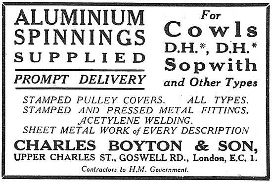 Charles Boyton. Aluminium Spinnings. Upper Charles St, Goswell Rd