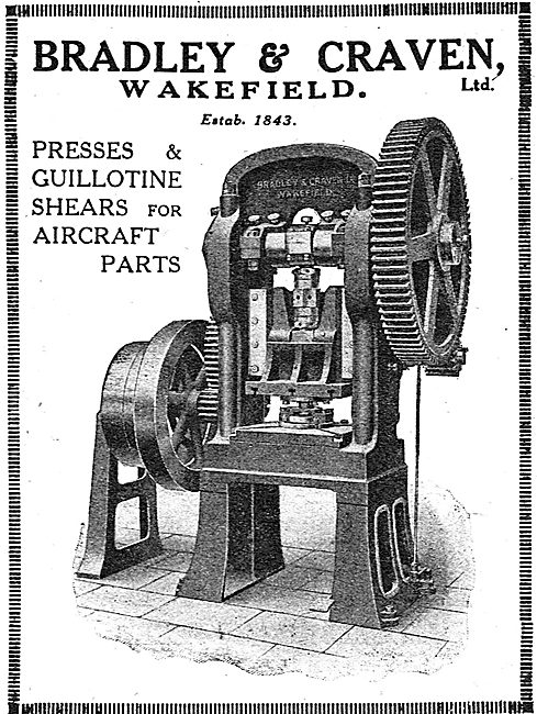 Bradley & Craven Presses & Guillotine Shears                     