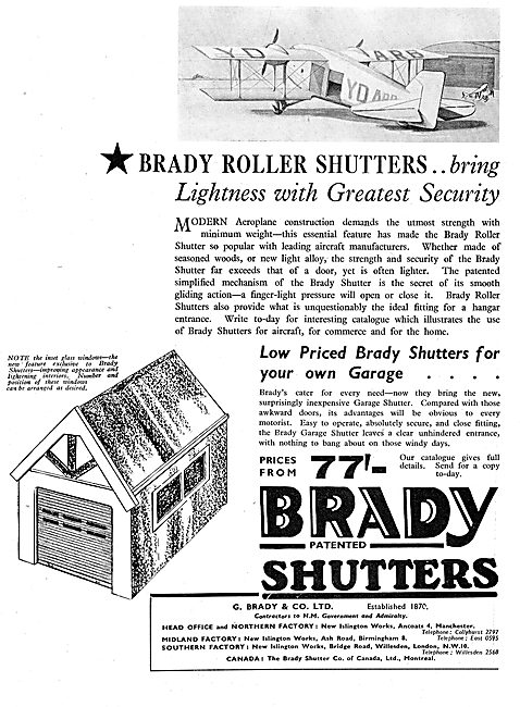 G.Brady & Co - Aircraft Shutters                                 