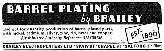 Brailey Electroplaters. Salford. Barrel Plating. 1942            