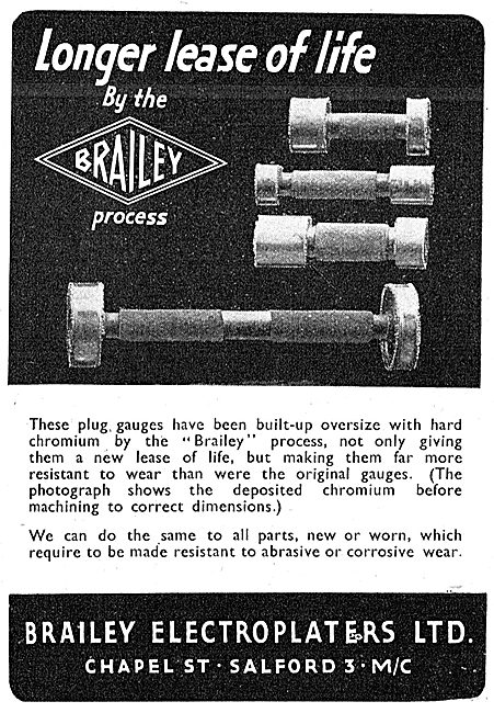 Brailey Electroplaters.Salford 1943 Advert                       
