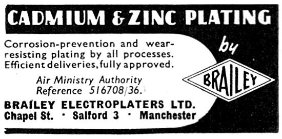 Brailey Electroplaters Cadmium & Zinc Plating 1944               