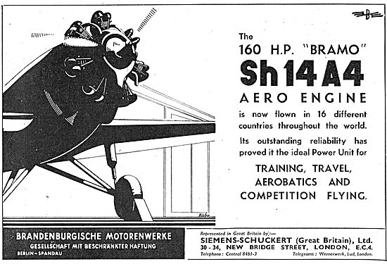 Brandenburgische Sh14A4 Bramo Aero Engine                        