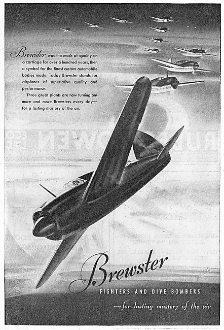 Brewster Fighter & Dive Bomber Aircraft                          