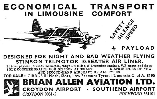 Brian Allen Aviation Stinson Tri-Motor                           