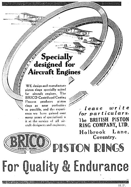 Brico Piston Rings For Aircraft Engines                          