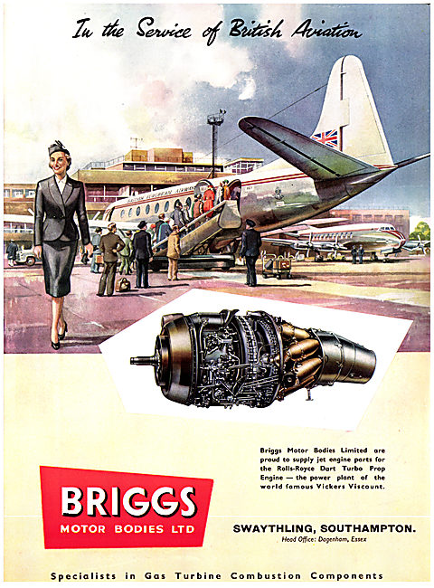 Briggs Motor Bodies. Gas Turbine Comnbustion Equipment           