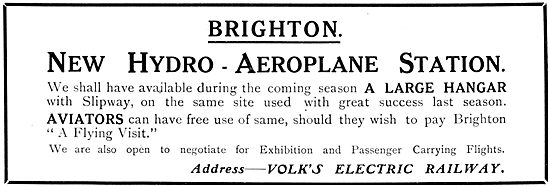 Brighton Hydro-Aeroplane Station. Volks Electric Railway         