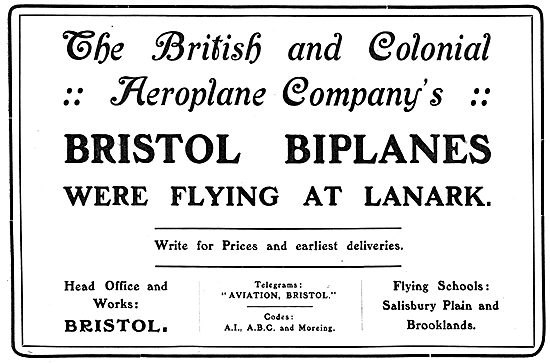 British & Colonial - Bristol Biplanes At Lanark                  