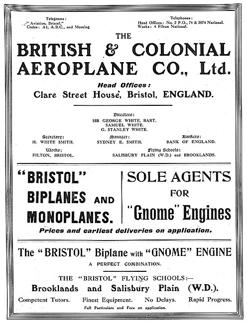 British & Colonial - Bristol : Agents For Gnome Engines          