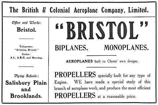 British & Colonial Aeroplane Company- Bristol                    