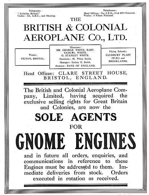 British & Colonial Aeroplane Company - Bristol                   