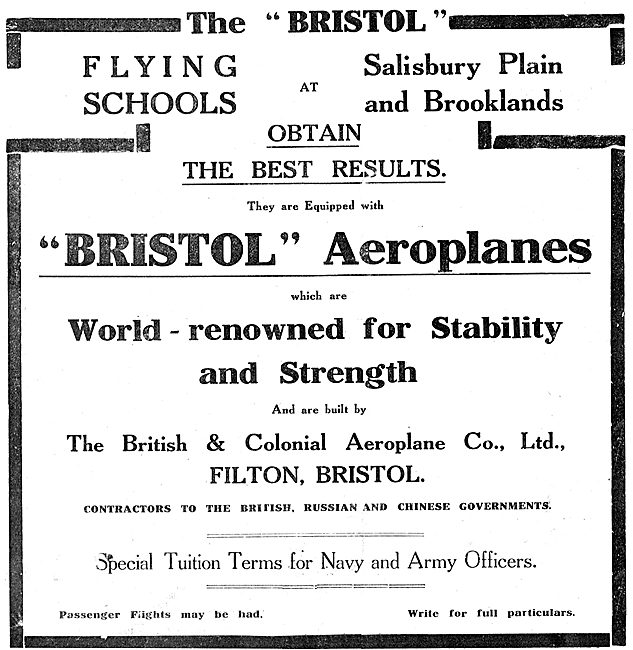 Bristol Aeroplanes & Flying Schools                              