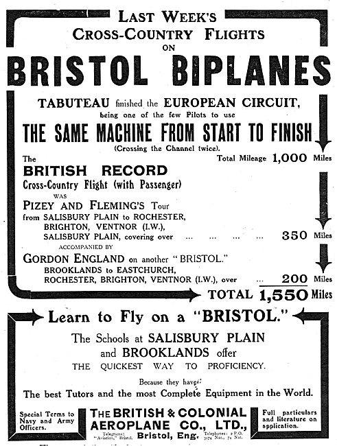 Bristol Biplanes - Pizey Fleming Gordon England                  