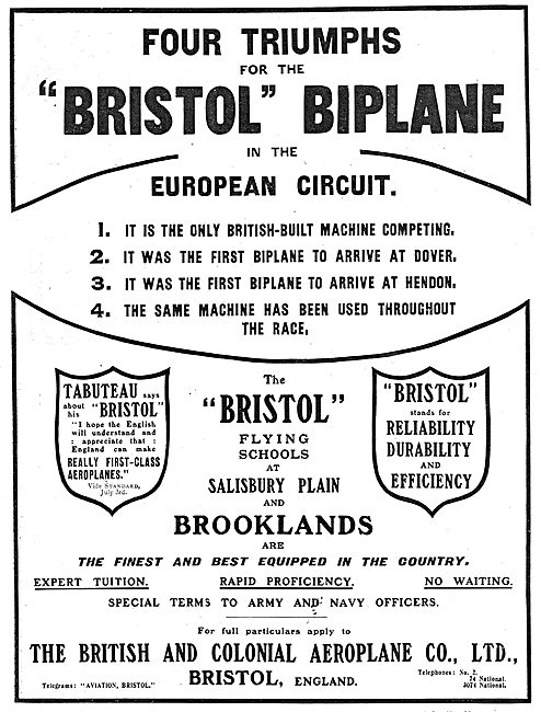 Bristol Biplanes - European Circuit Success                      