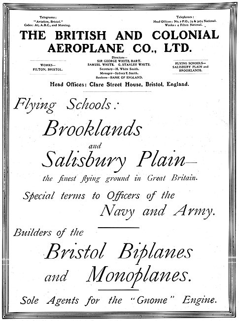 Bristol Flying Schools Brooklands & Salisbury Plain              