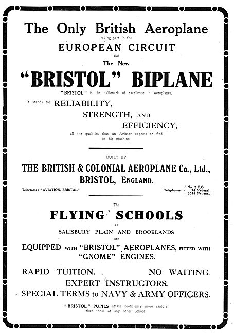 Bristol Biplane 1911                                             