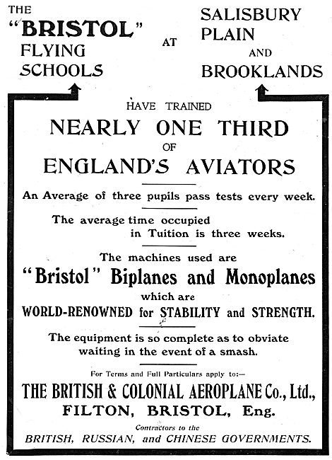 Bristol Flying Schools 1911                                      