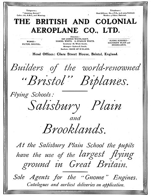 Bristol Aeroplanes & Flying Schools                              