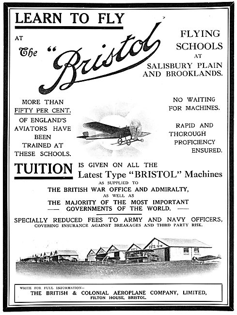 Bristol Aeroplanes - Bristol Flying Schools                      