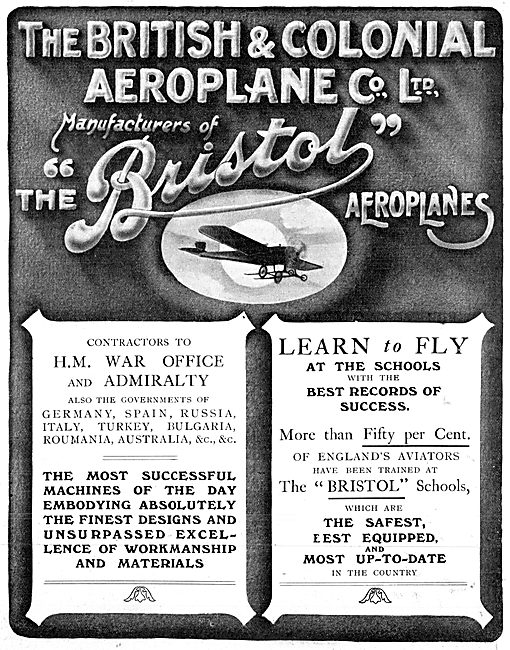 Bristol Aeroplanes - Bristol Flying Schools                      