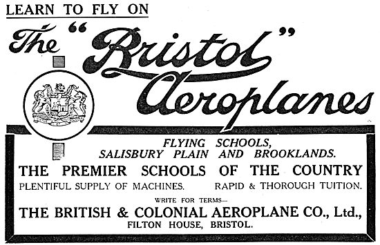Bristol Aeroplanes - Bristol Flying Schools 1913                 