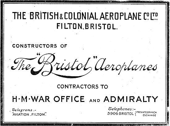 The British & Colonial Aeroplane Co Ltd - Fliton, Bristol        