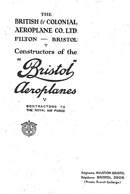 The British & Colonial Aeroplane Co Ltd: Aircraft Constructors   