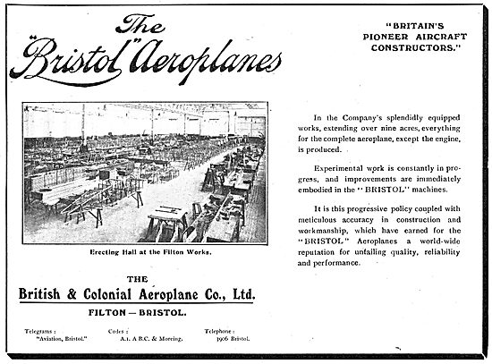 The Bristol Aeroplane Erecting Hall At The Filton Works          